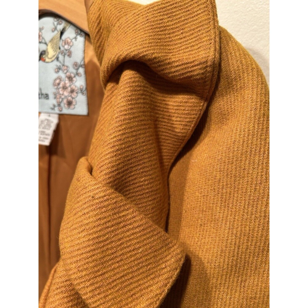 Anthropologie Mustard Ruffle Jacket - Picture 5 of 7